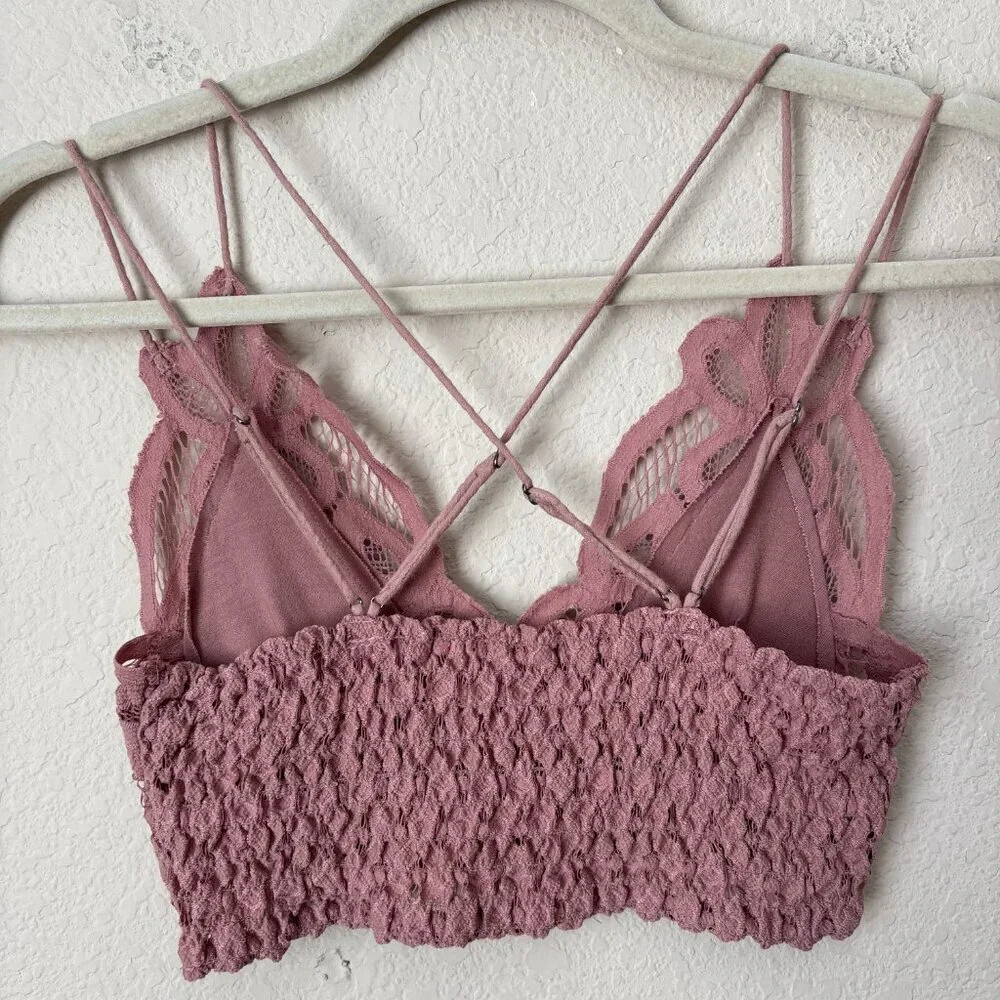 Free People FP One Adella Boho Crochet Lace Floral Bralette Bra